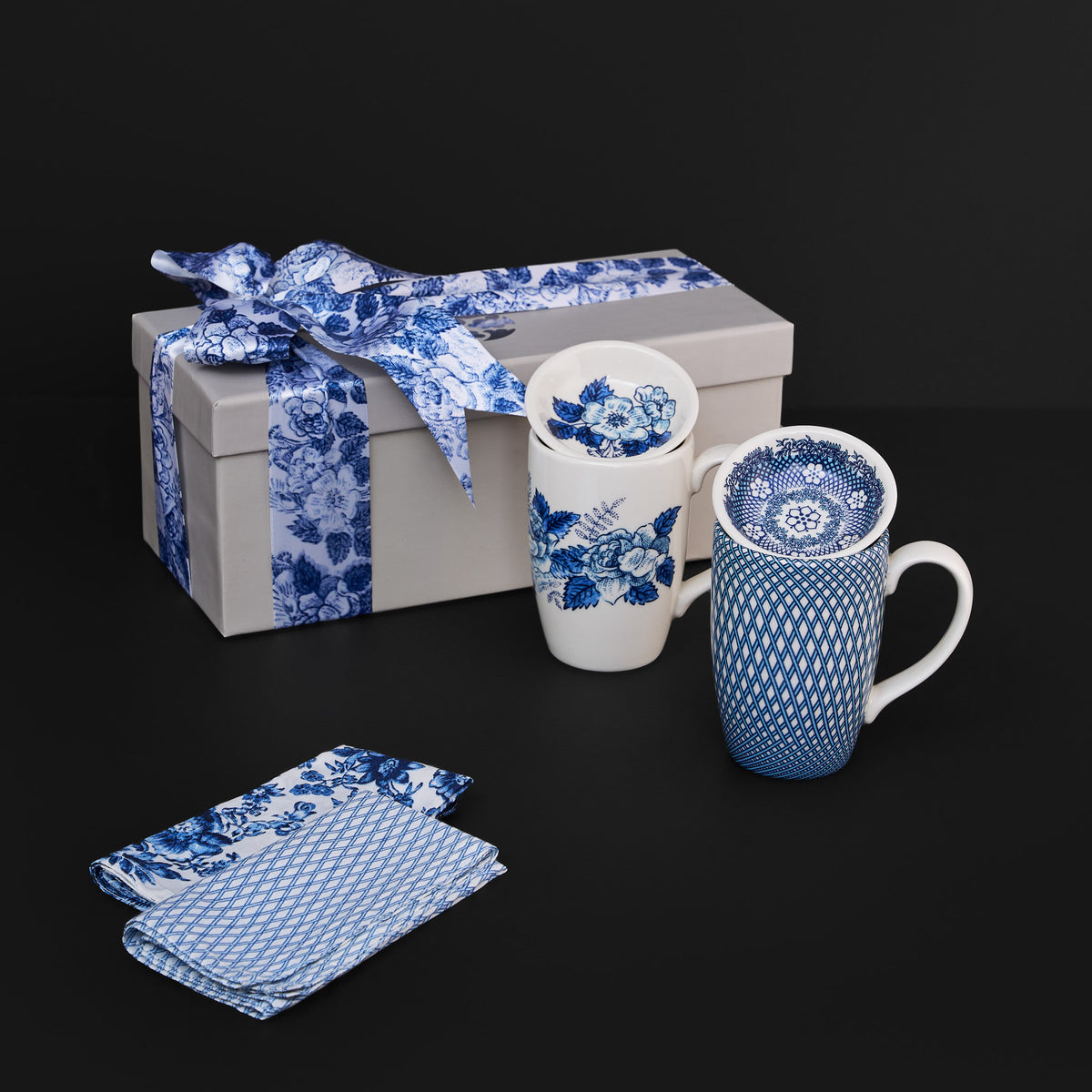 Renata China Blue Mug & Small Dish Gift Set