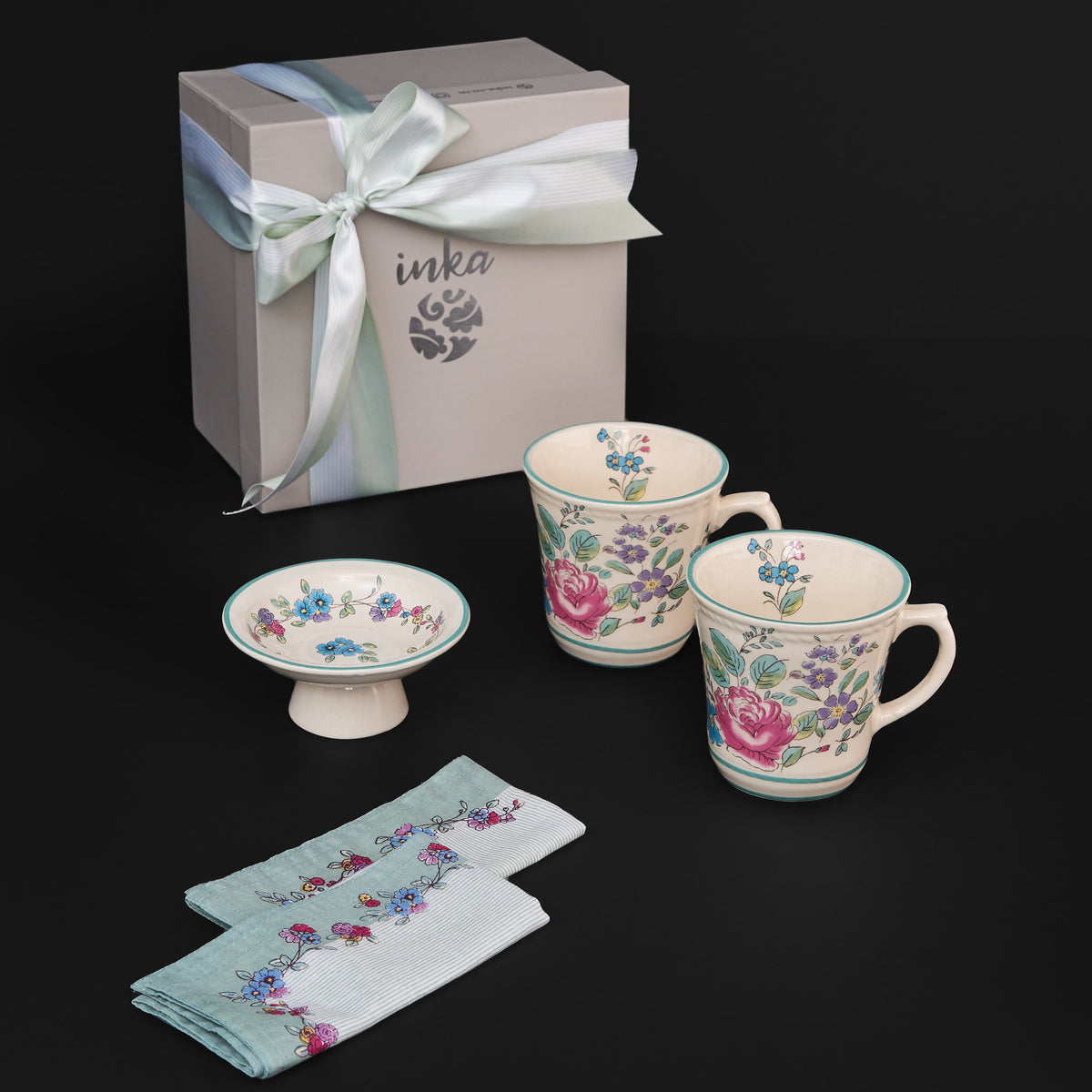 Mala Multicolour Mug & Cookie Plate Gift Set