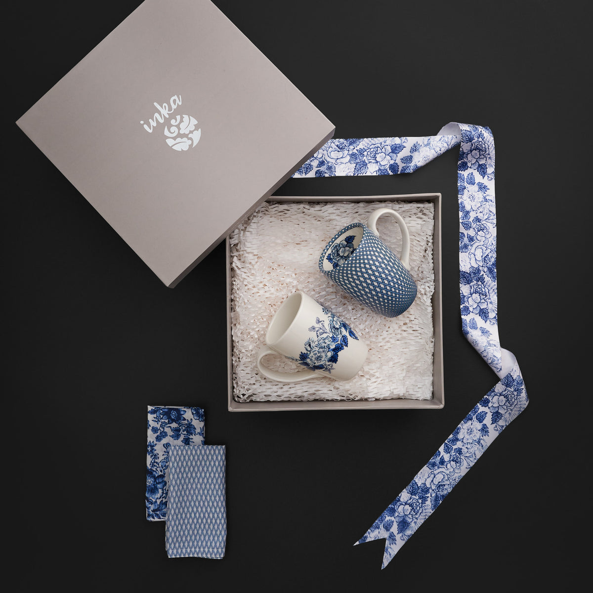 Renata Blue Mug for 2 Gift Set