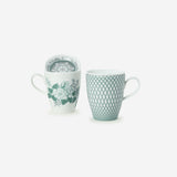 Renata emerald green mug & small dish set (Set of 2)