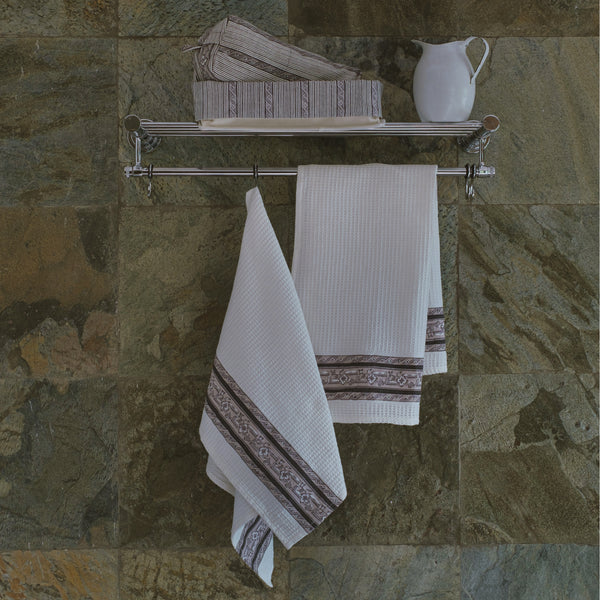 Tula charcoal grey hand towels (Set of 2)