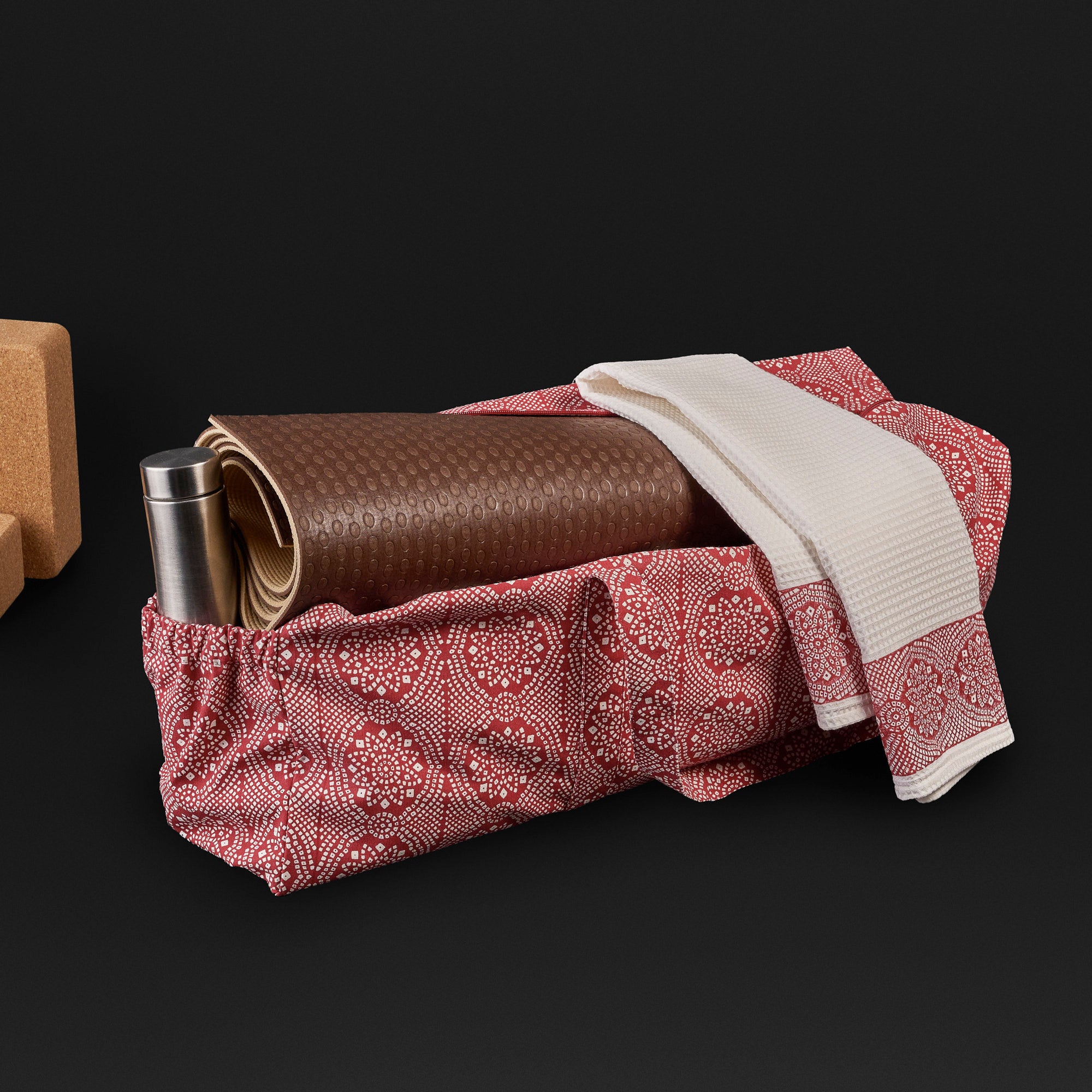Mosaic Scarlet Red Yoga Bag