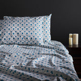 Noor ladakh blue bedsheet & pillow cover set