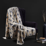 Fleur Ombre blue throw