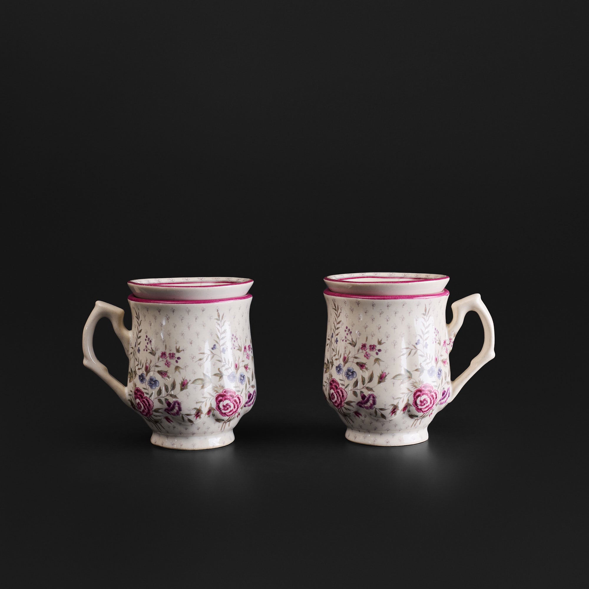 Rani Floral Old Rose Mug & Small Dish Set