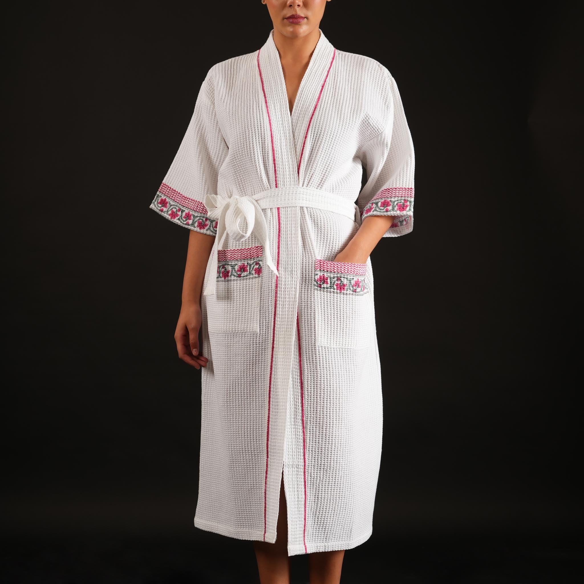Ruhi Raspberry Bathrobe