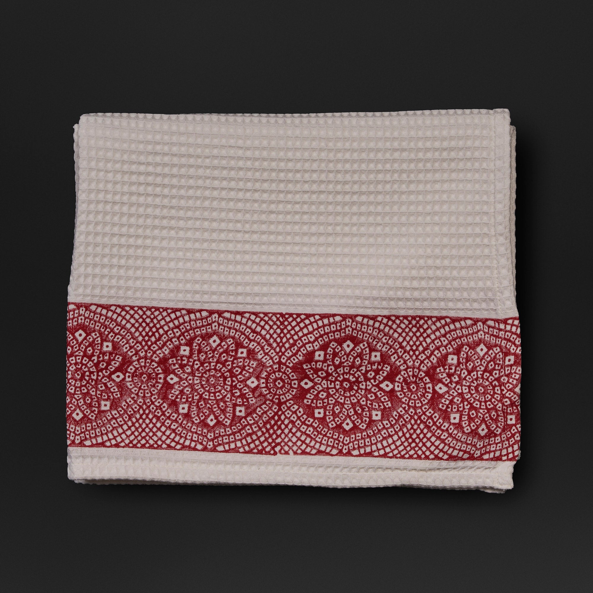 Mosaic Scarlet Red Sweat Towel