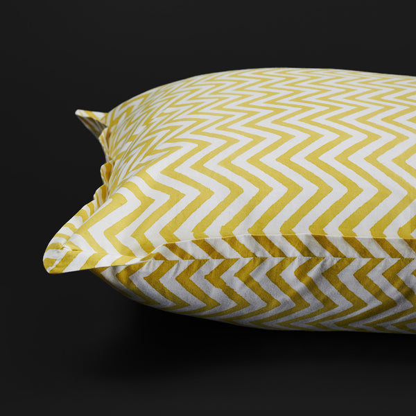 Chevron citron euro pillow sham