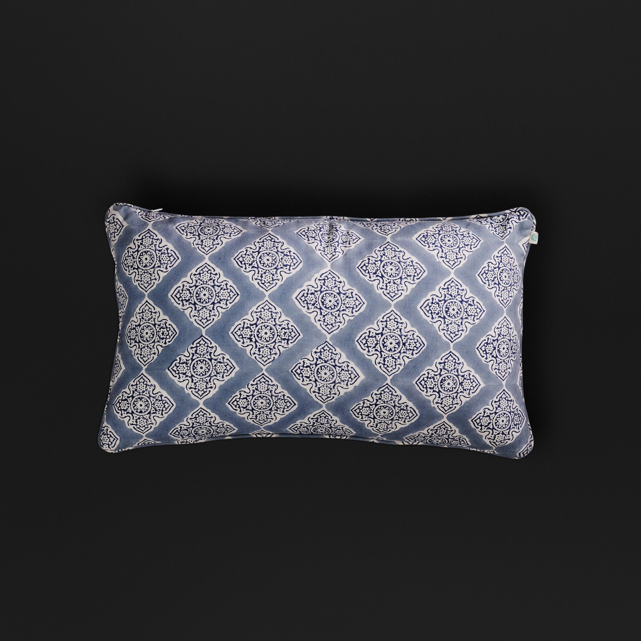 Jali Ash Blue Cushion