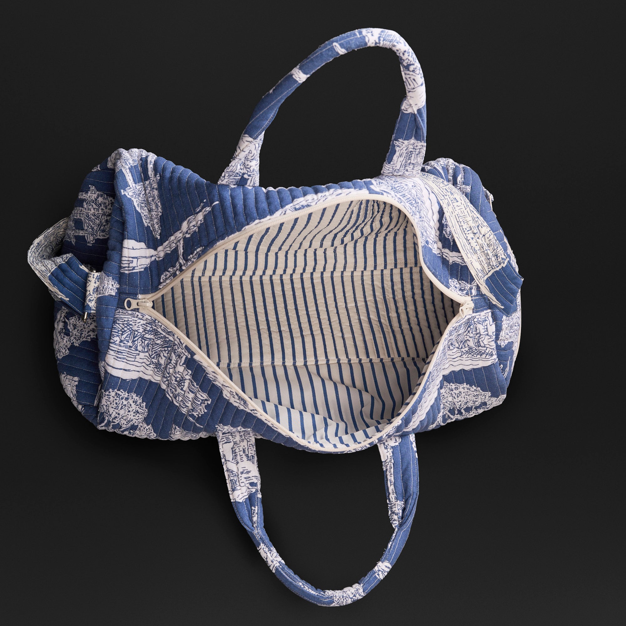 Vedika Indigo Quilted Duffle Bag