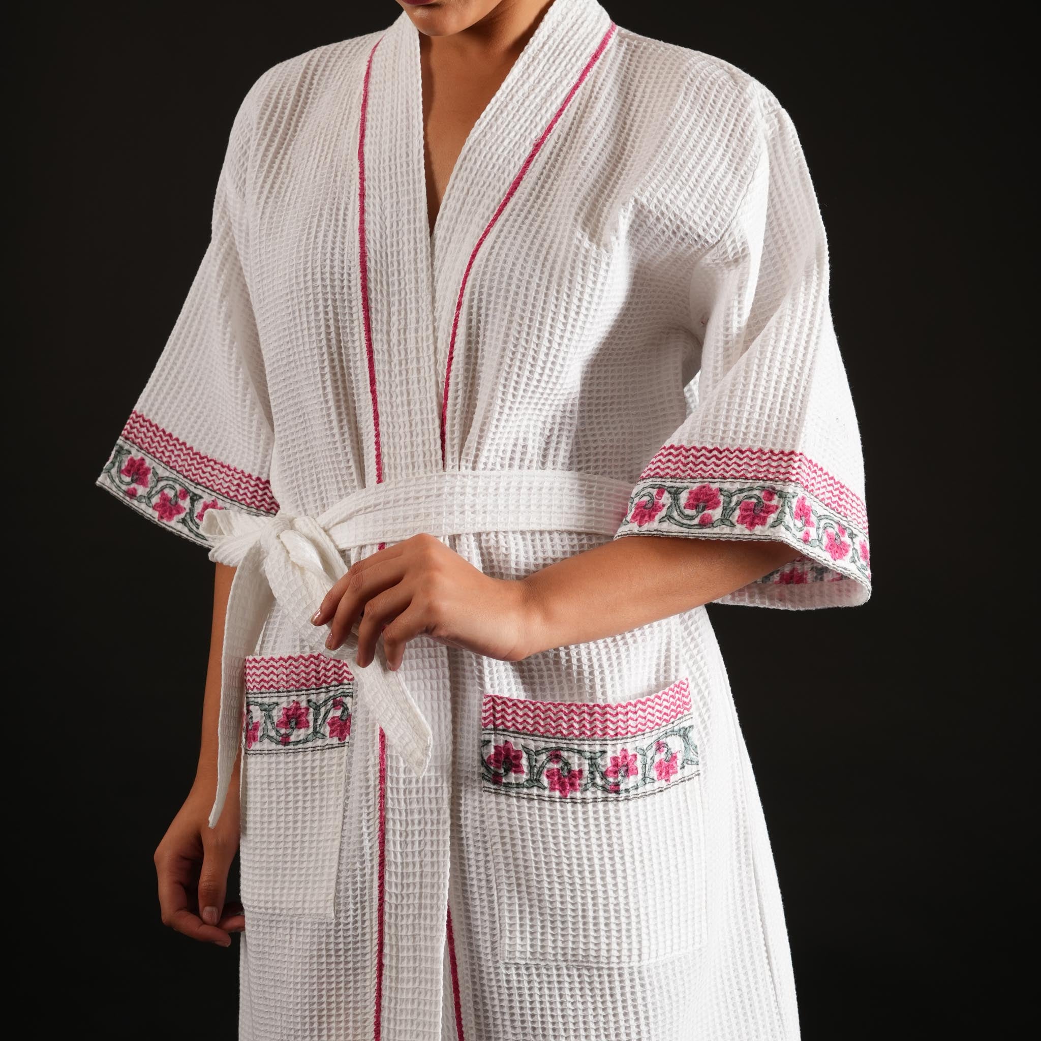 Ruhi Raspberry Bathrobe