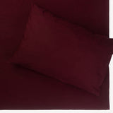 Wine solid bedsheet & pillow cover set