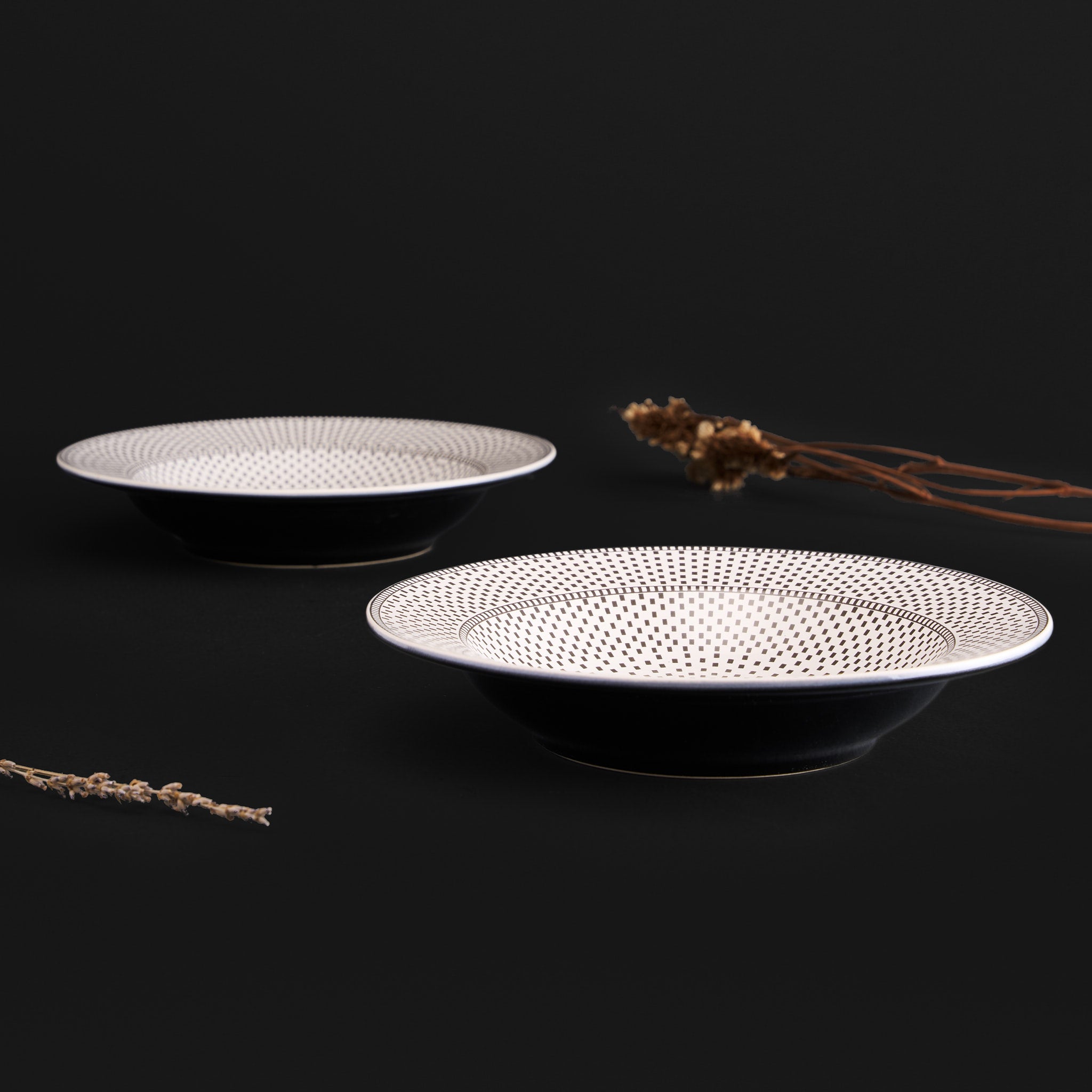 Kalam Charcoal Halo Large Bowl Set