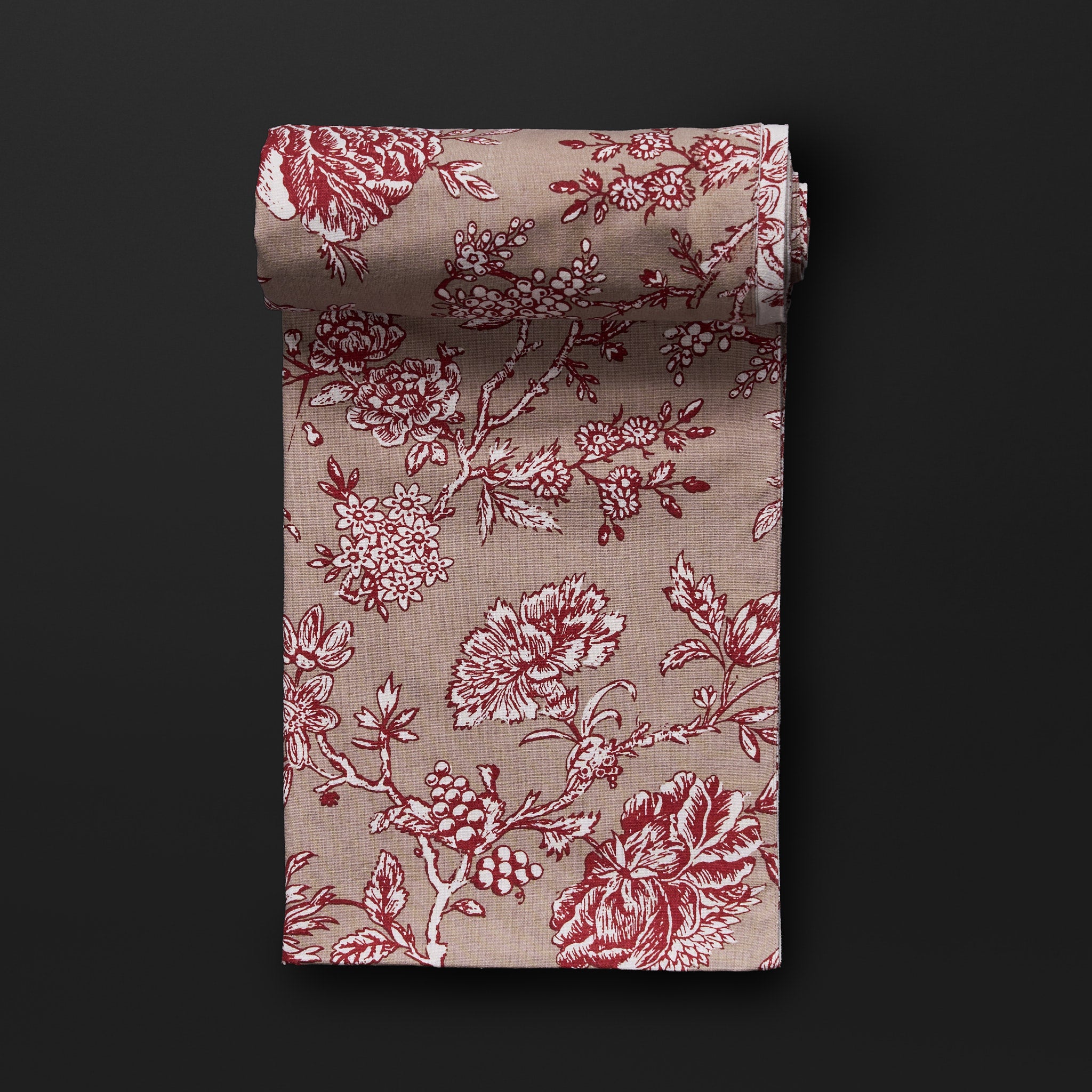 Ayana Cherry Red Reversible Table Runner