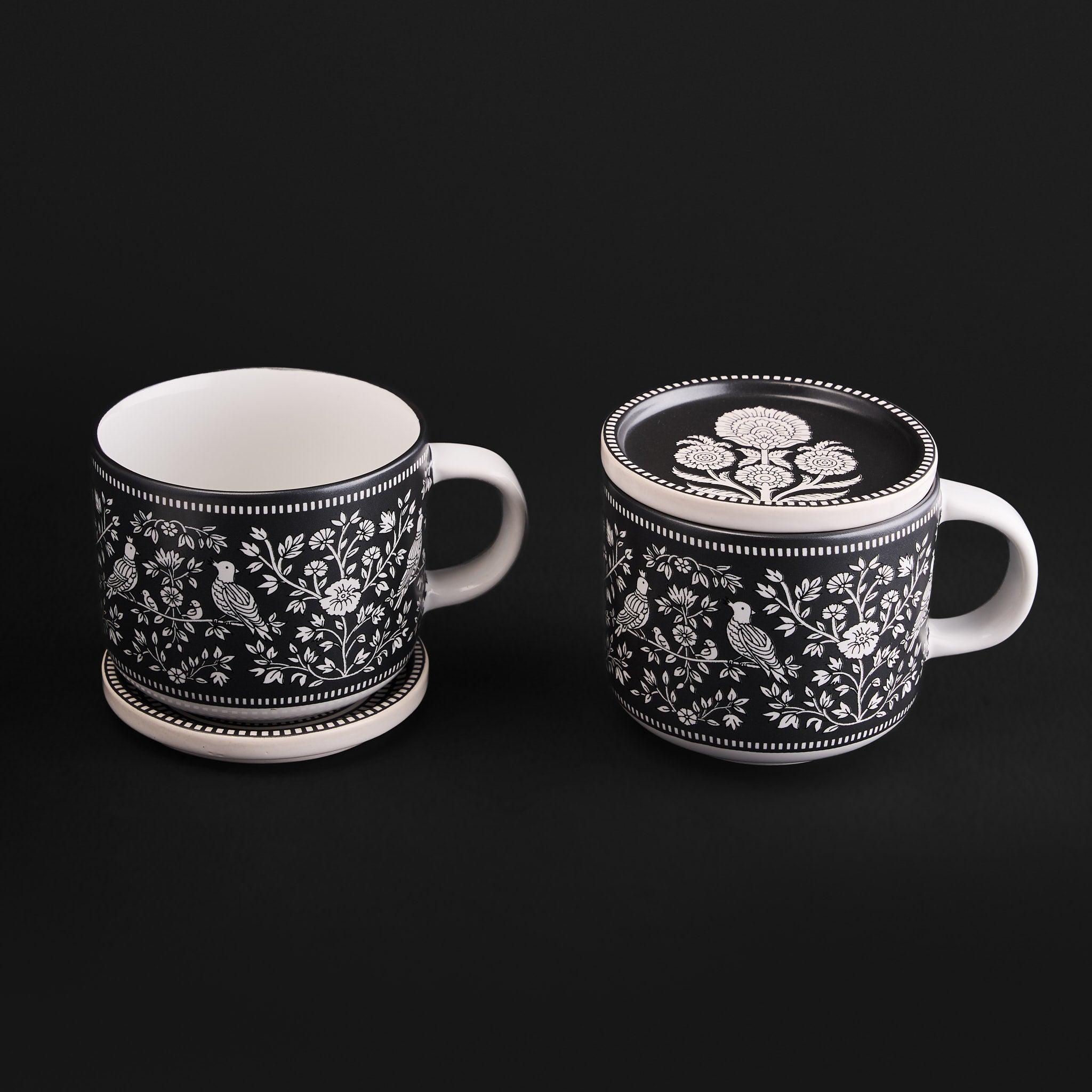 Kalam Charcoal Mug & Small Dish Set