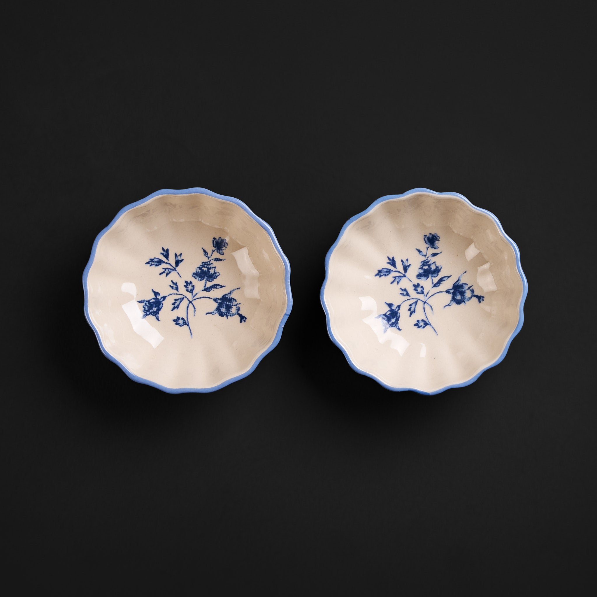 Tiana Cobalt Blue Petal Bowl Set
