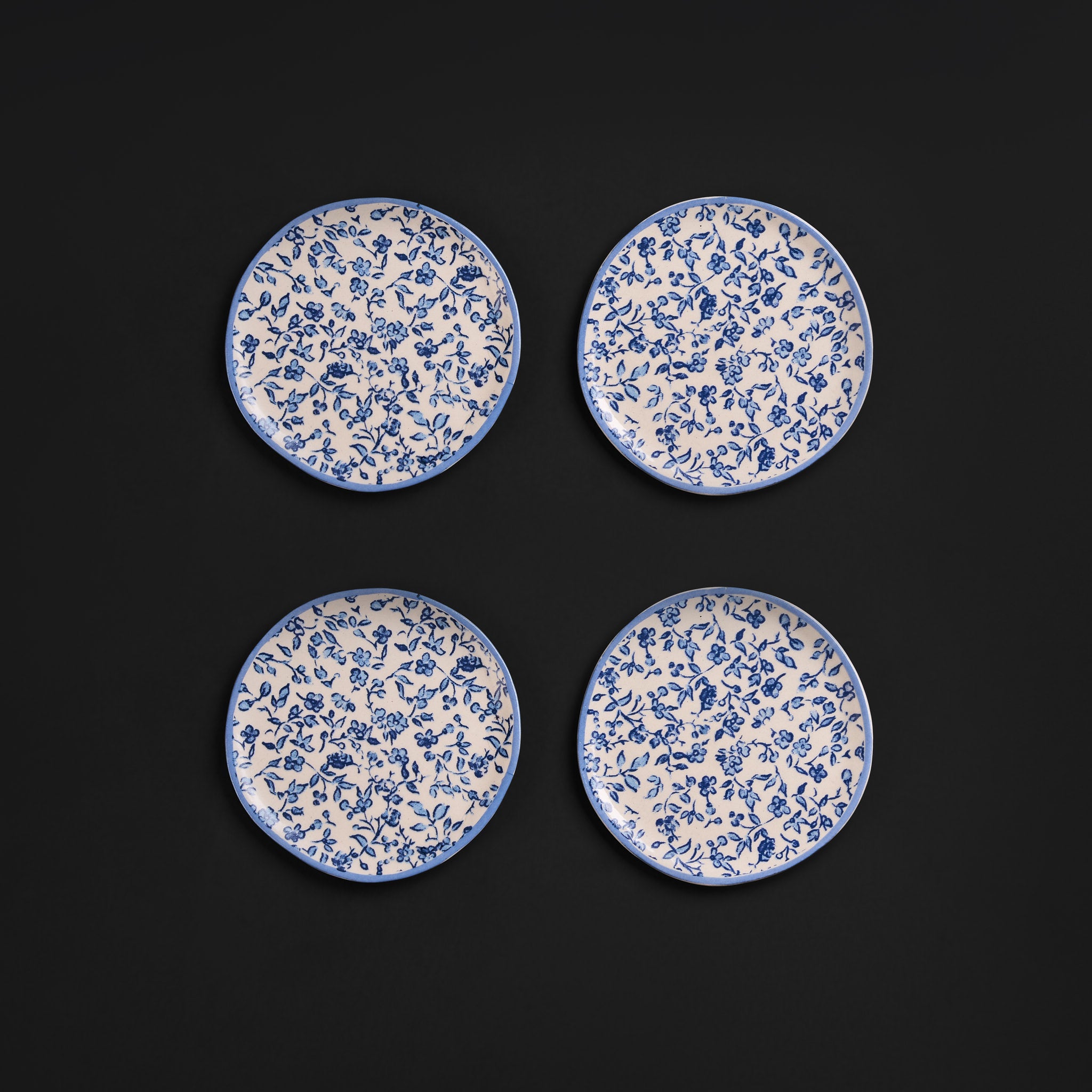 Tiana Cobalt Blue Tapa Plate Set
