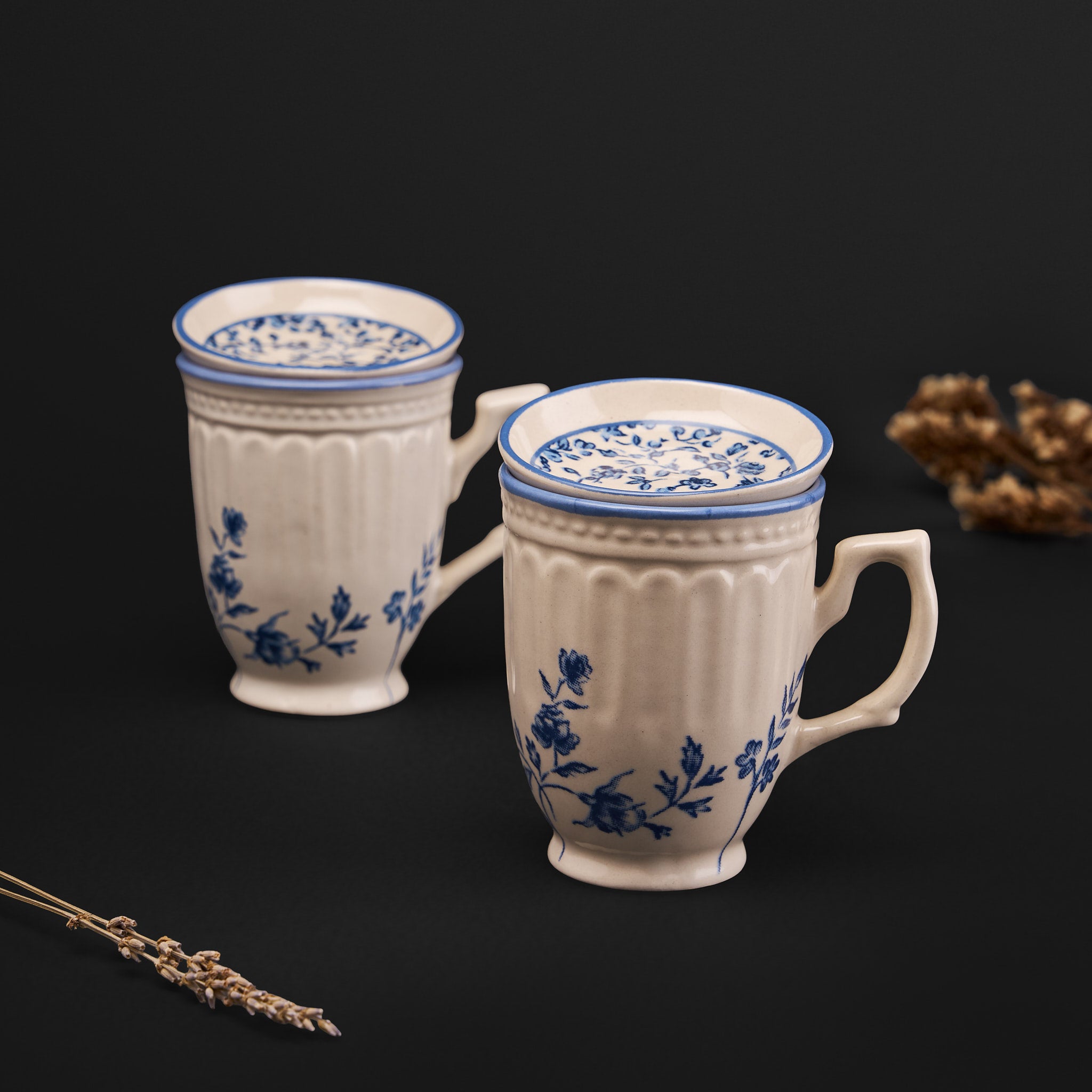 Tiana Cobalt Blue Mug & Small Dish Set