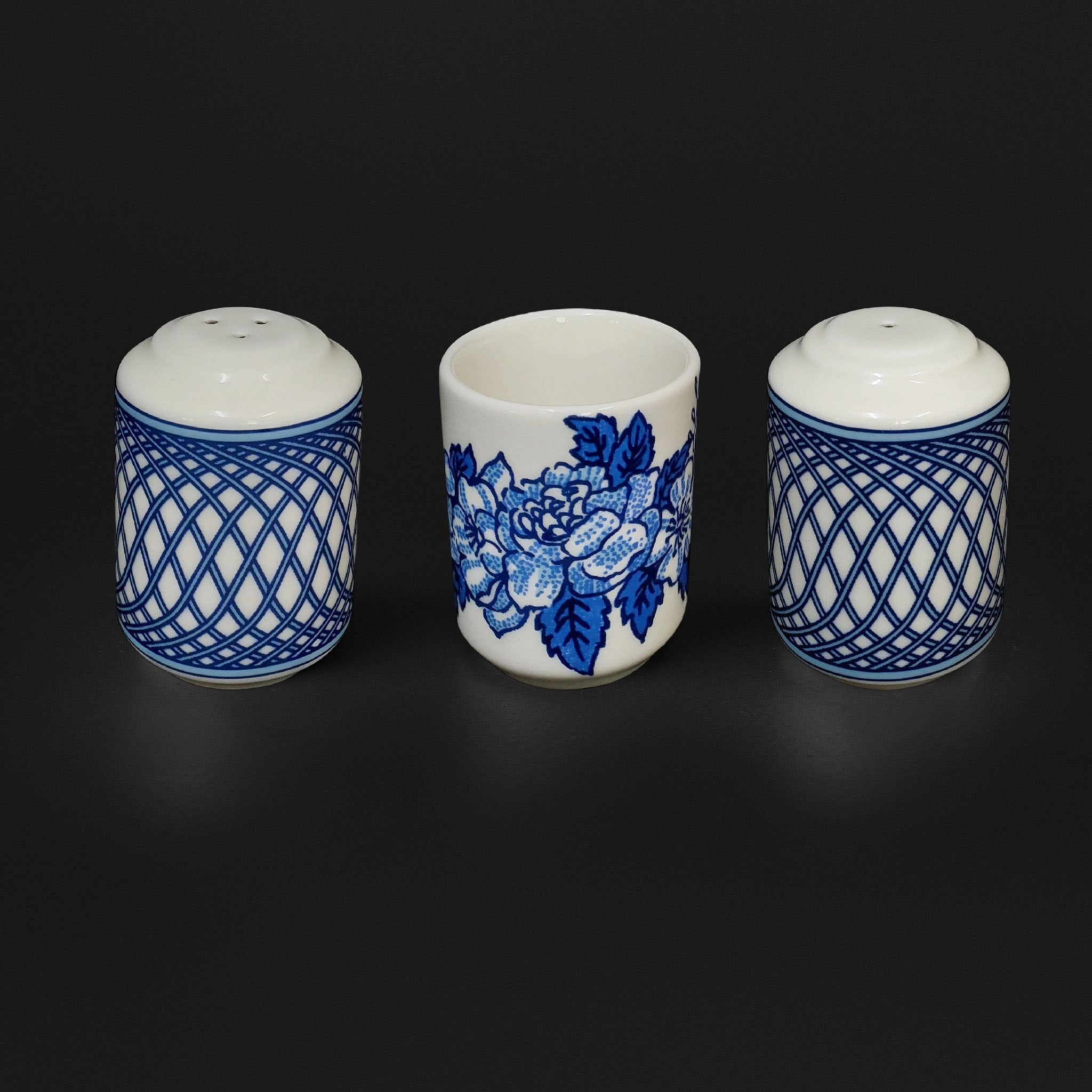 Renata China Blue Condiment Set