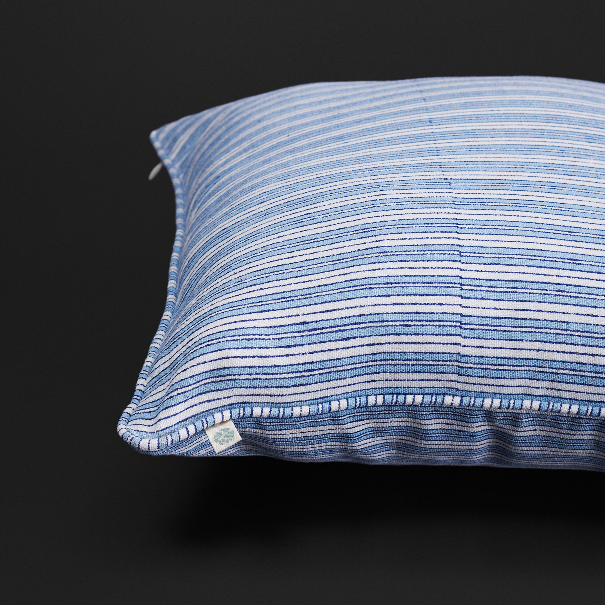 Pyjama Stripe Blue Cushion / Adult