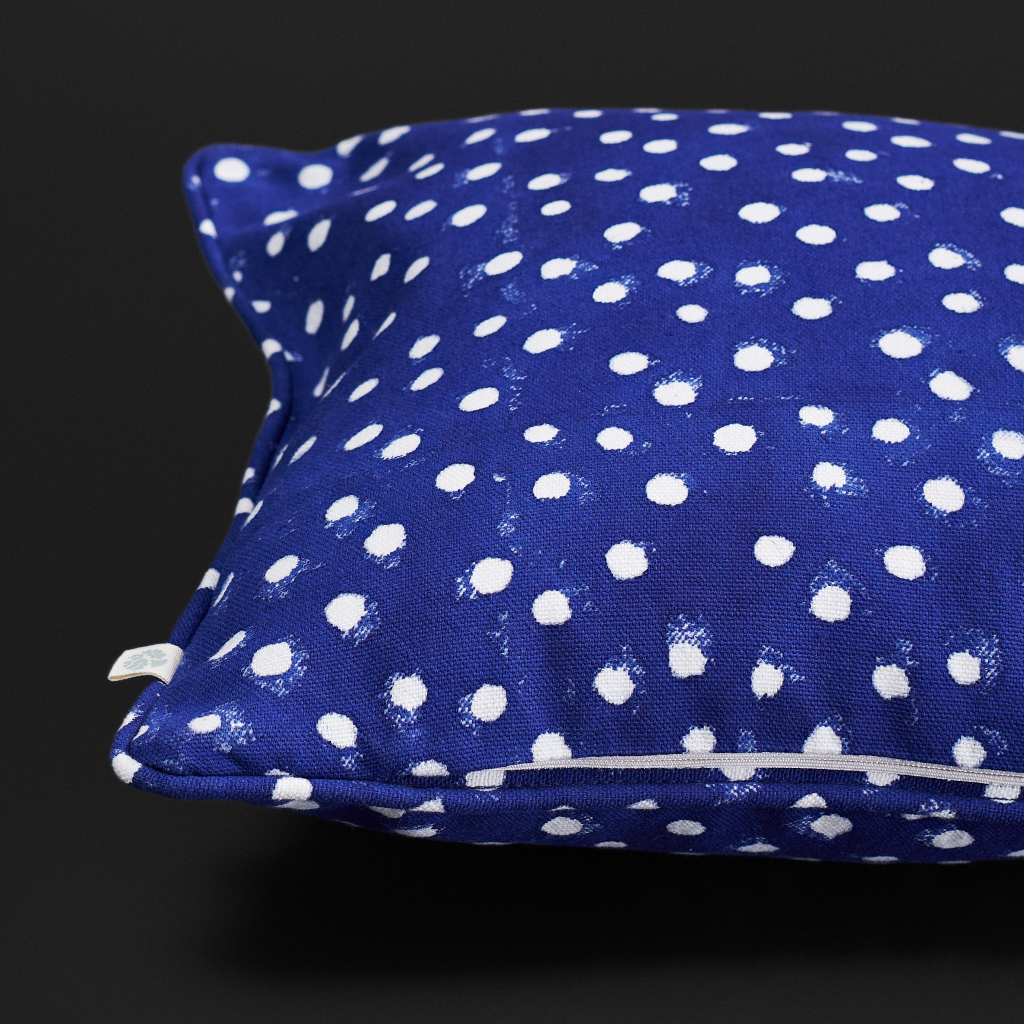 Polka Dot China Blue Cushion / Adult