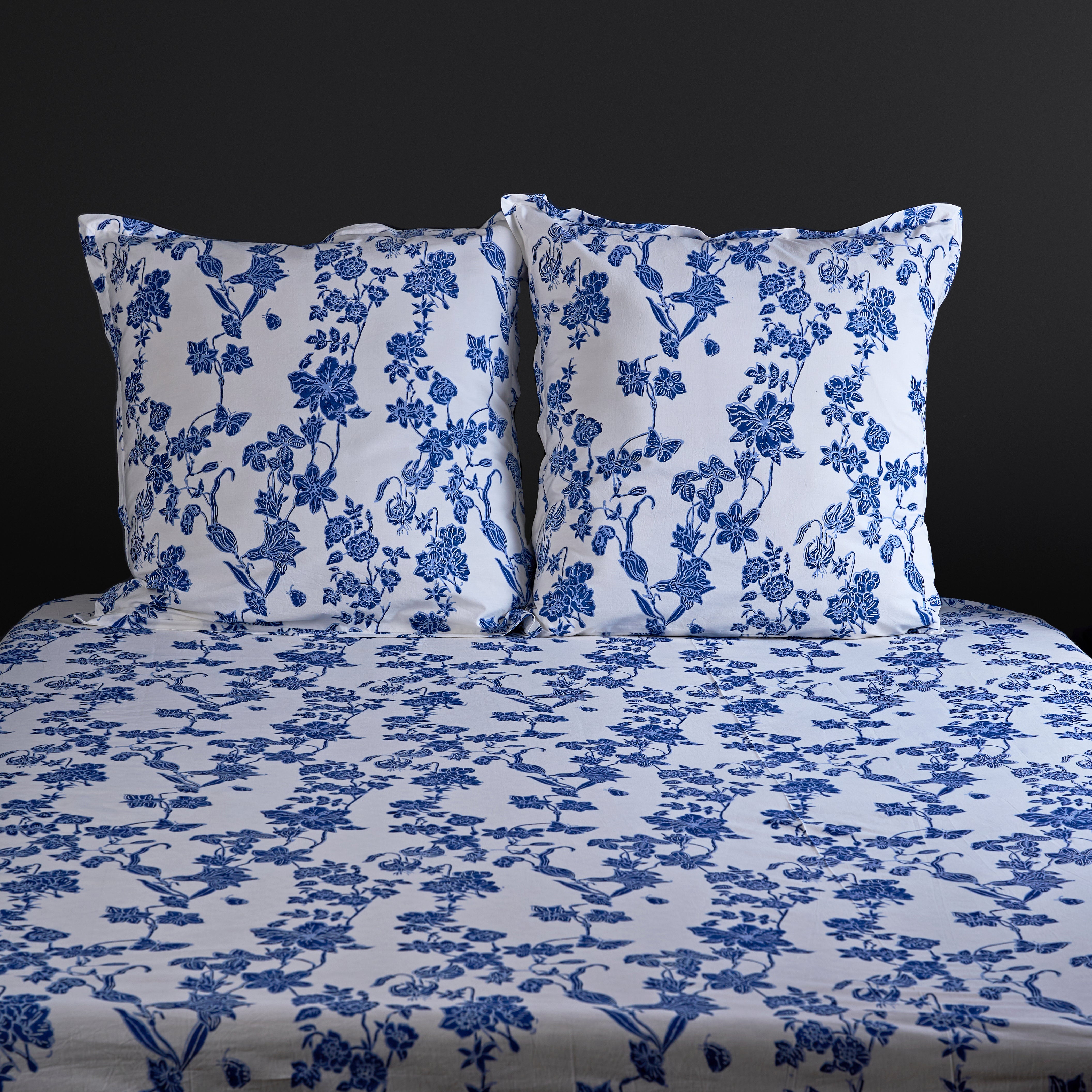 I'm Your Flower China Blue Euro Pillow Sham / Adult