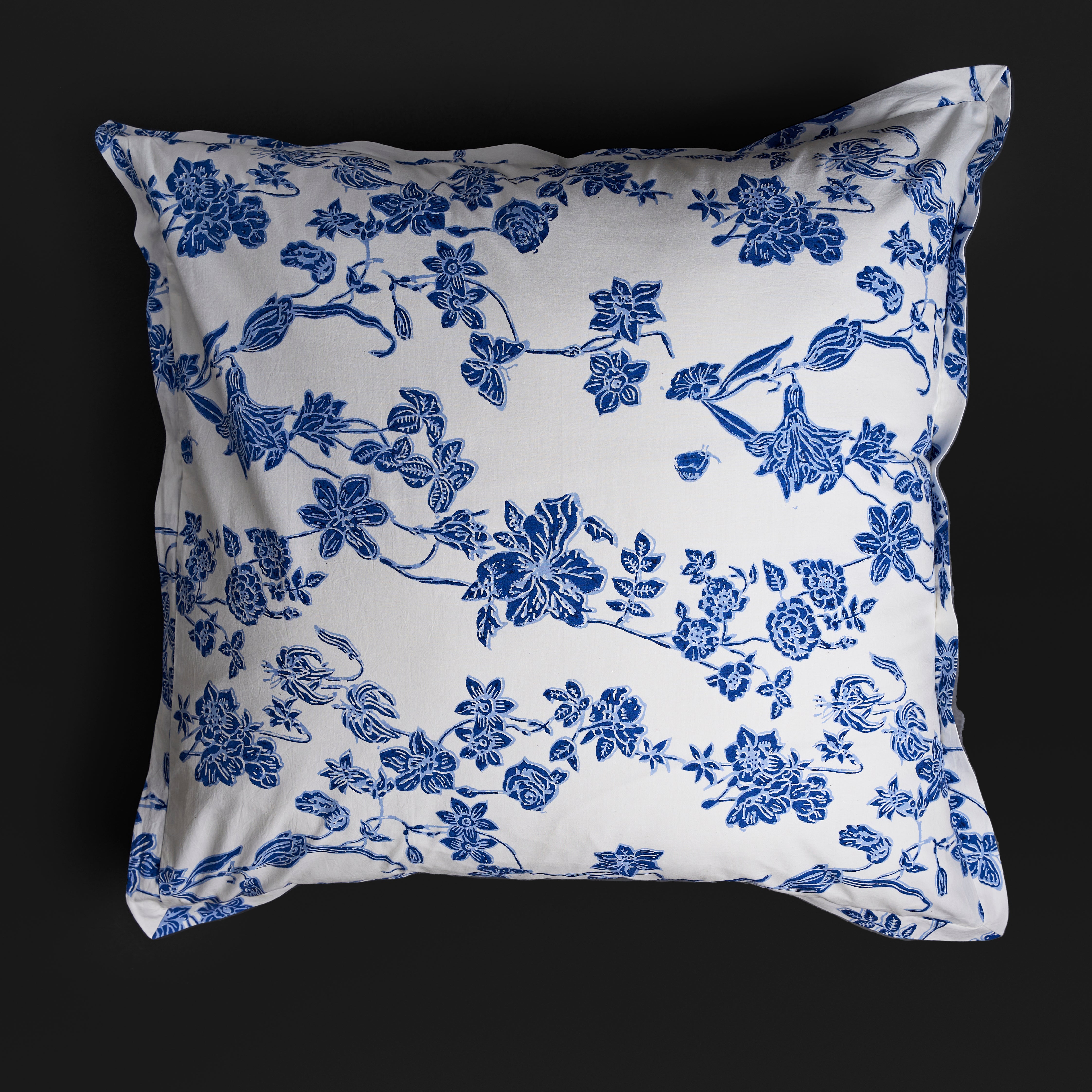 I'm Your Flower China Blue Euro Pillow Sham / Adult