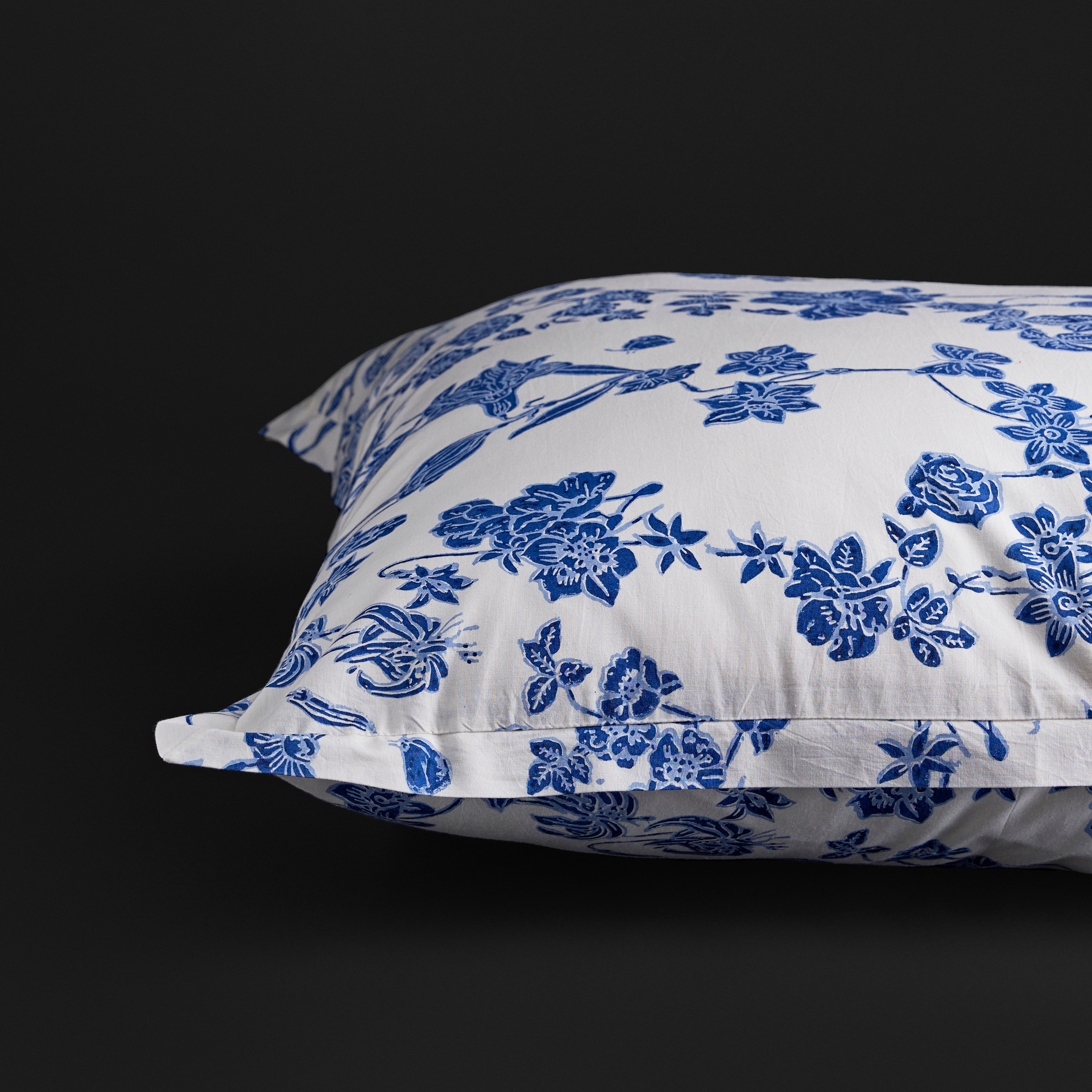 I'm Your Flower China Blue Euro Pillow Sham / Adult