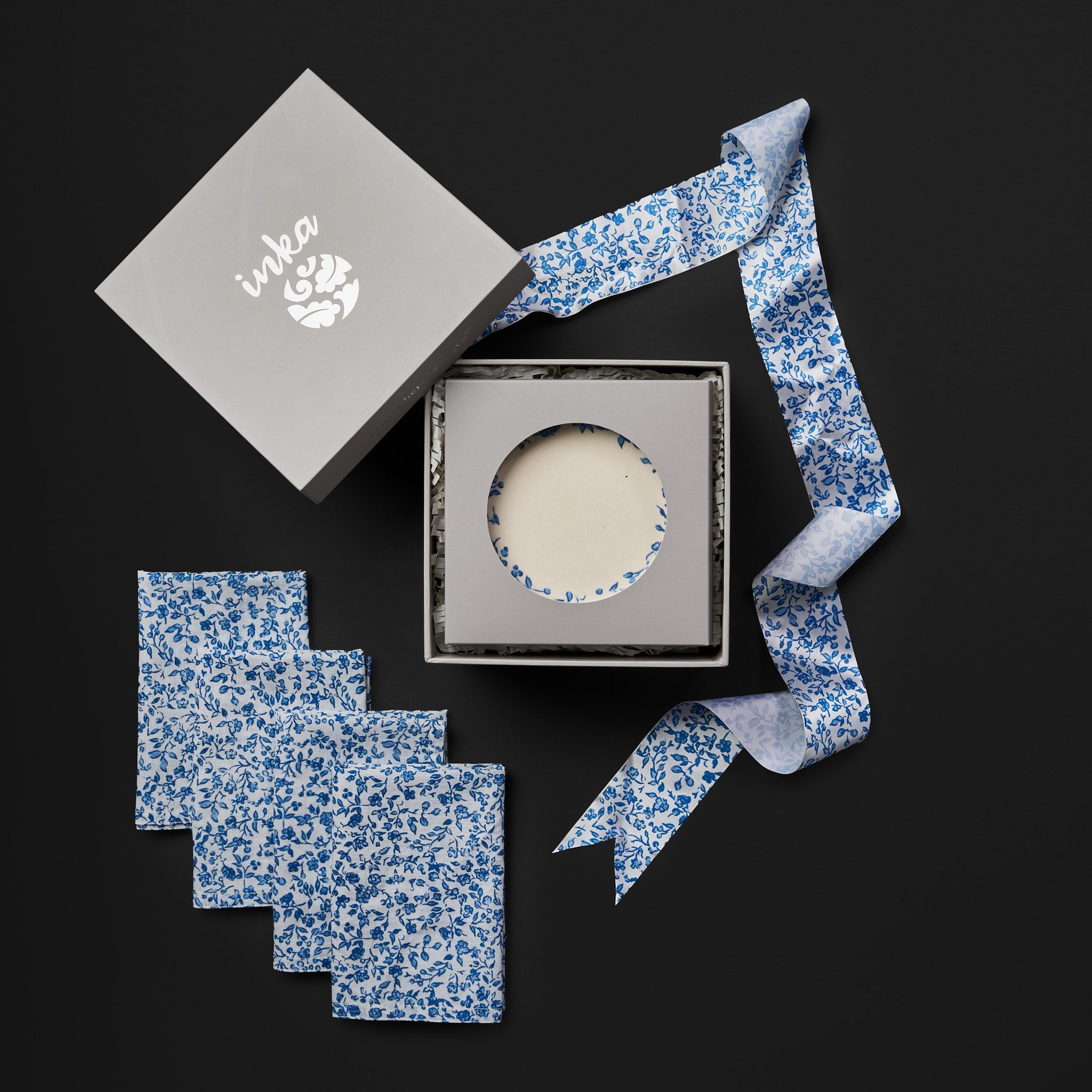 Tiana Cobalt Blue Mezze Plate Set
