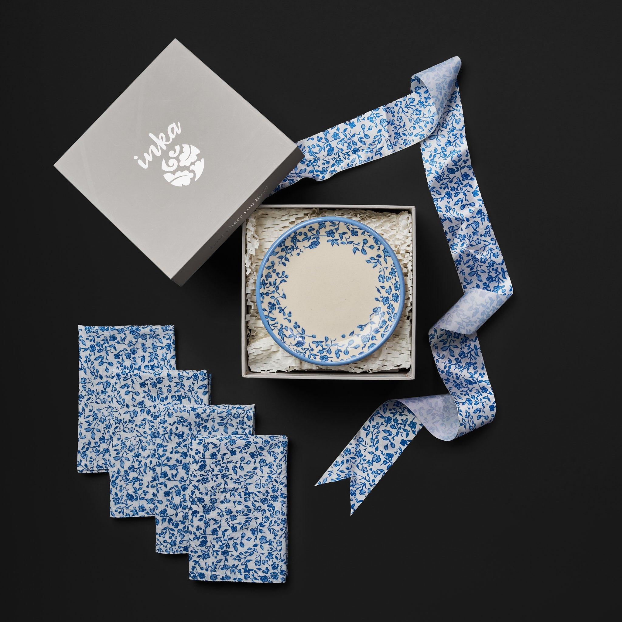 Tiana Cobalt Blue Mezze Plate Set