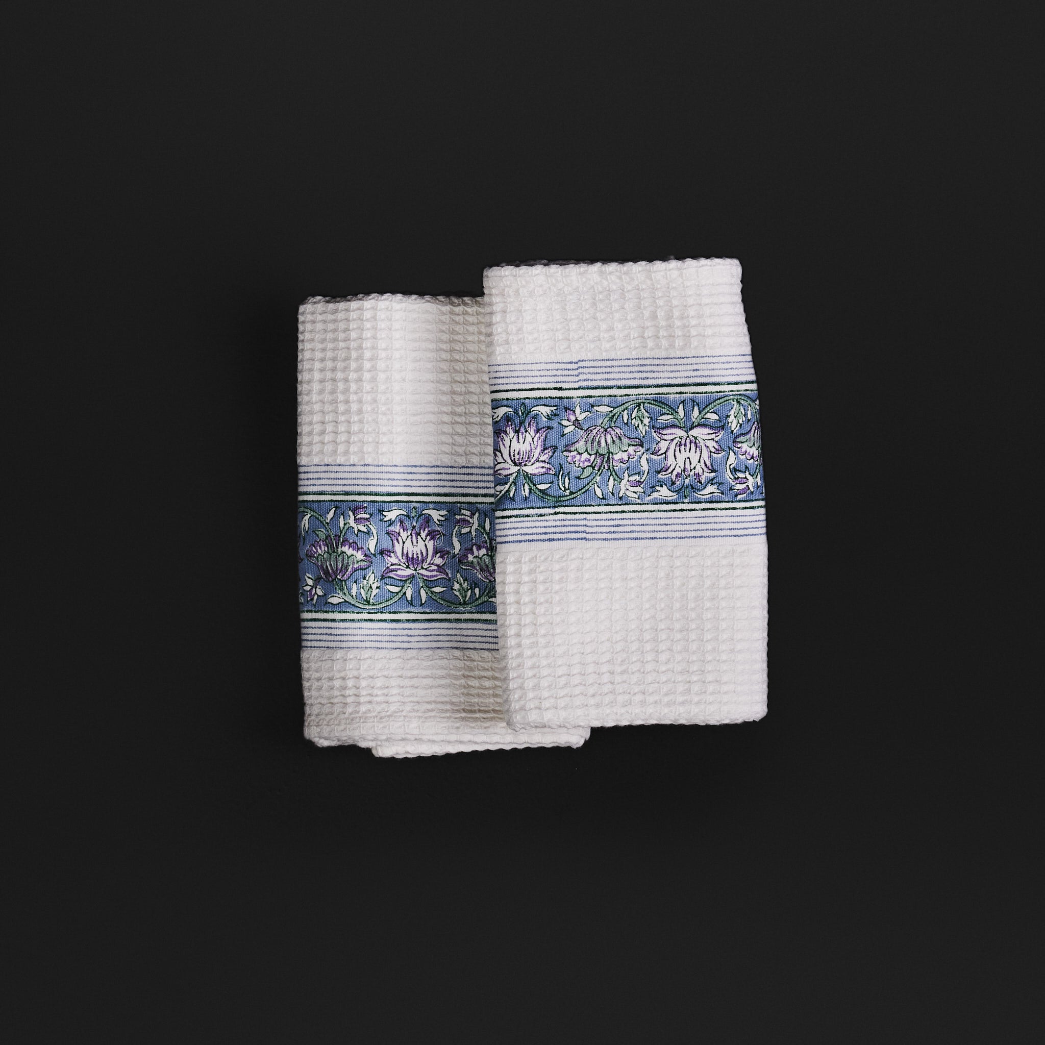 Nilofer Aqua Blue Hand Towels