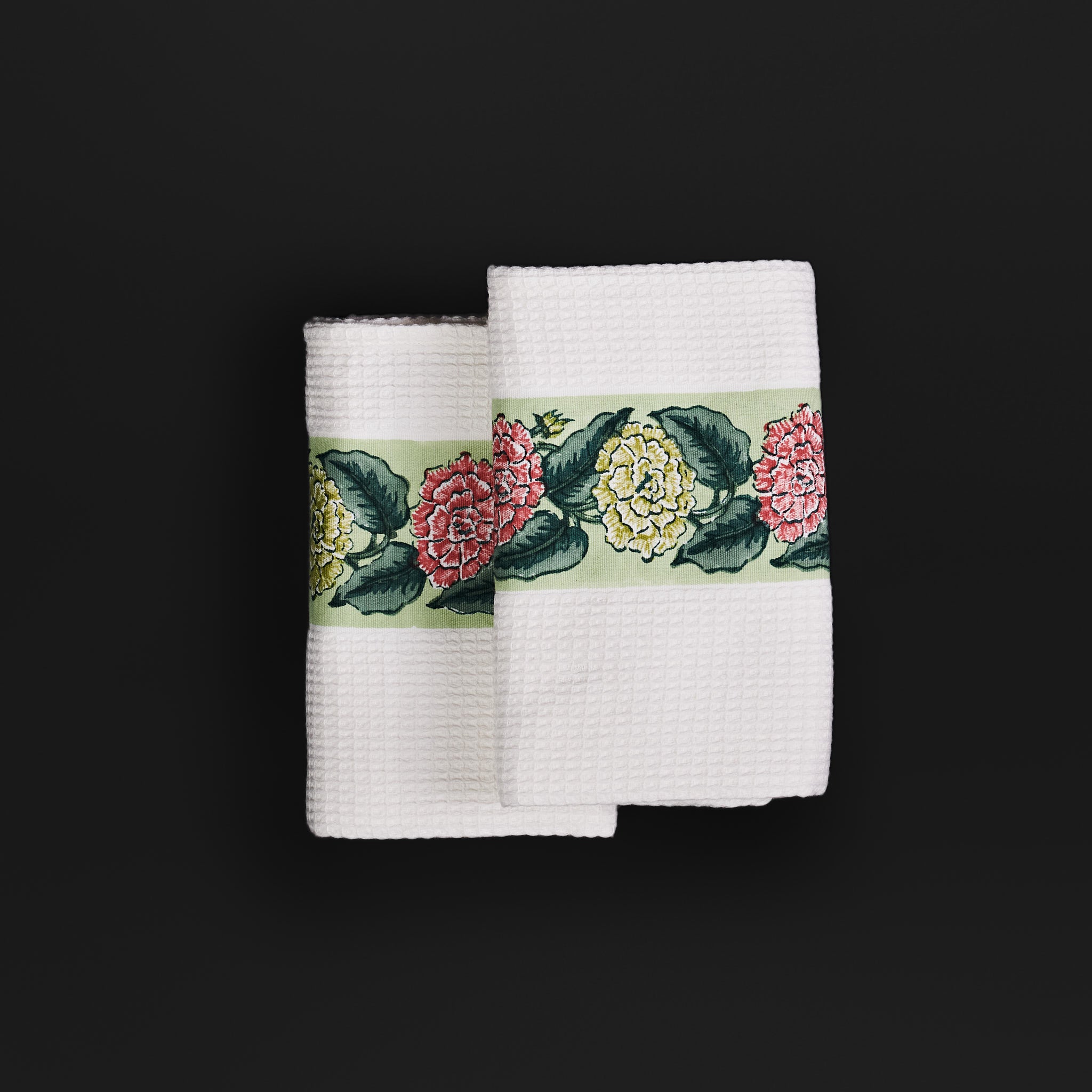 Dahlia Lime Hand Towels