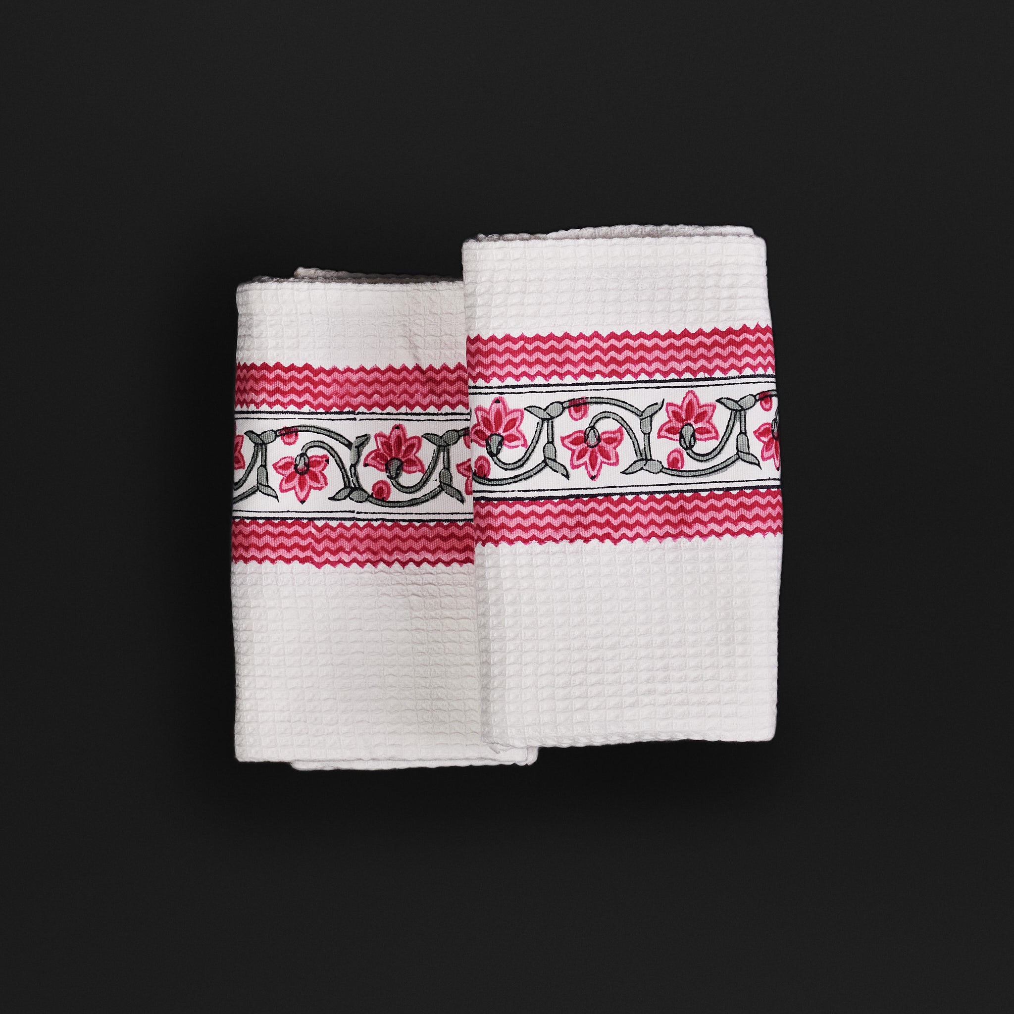 Ruhi Raspberry Pink Hand Towels