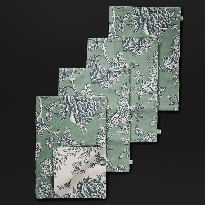 Ayana sage green reversible table mats  (Set of 4)