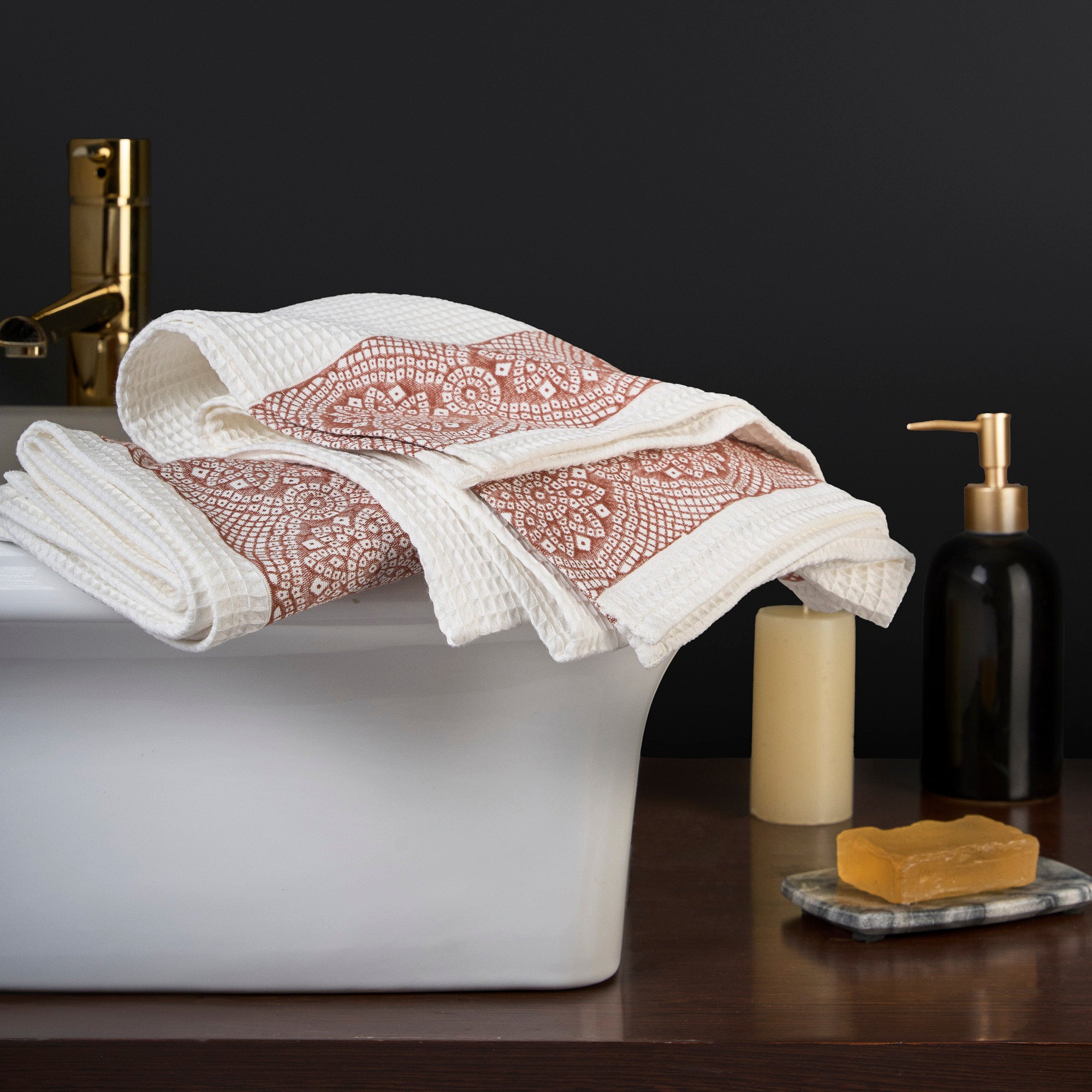Mosaic Clay Hand Towels