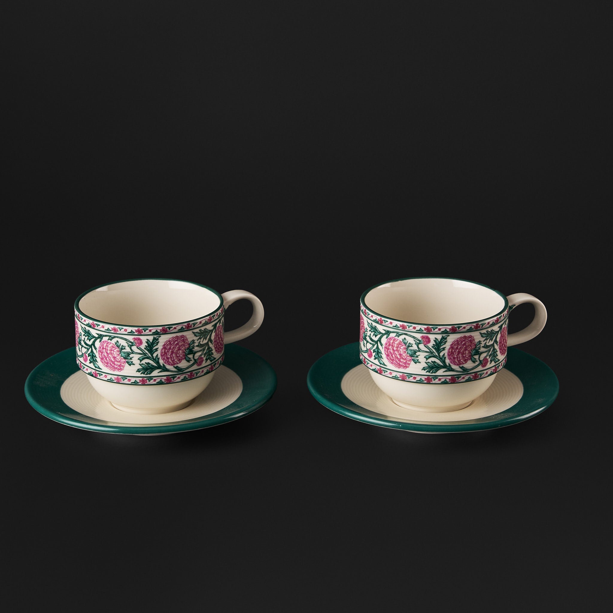 Meesha Mulberry Pink Cup & Saucer Set