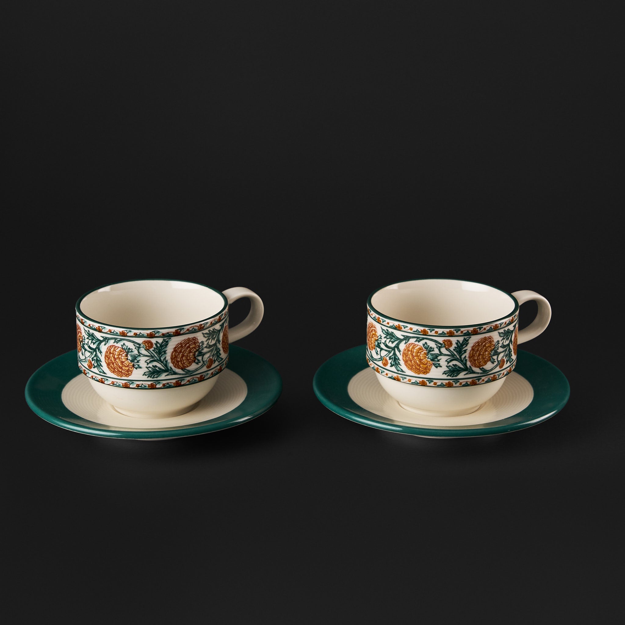 Meesha Saffron Cup & Saucer Set