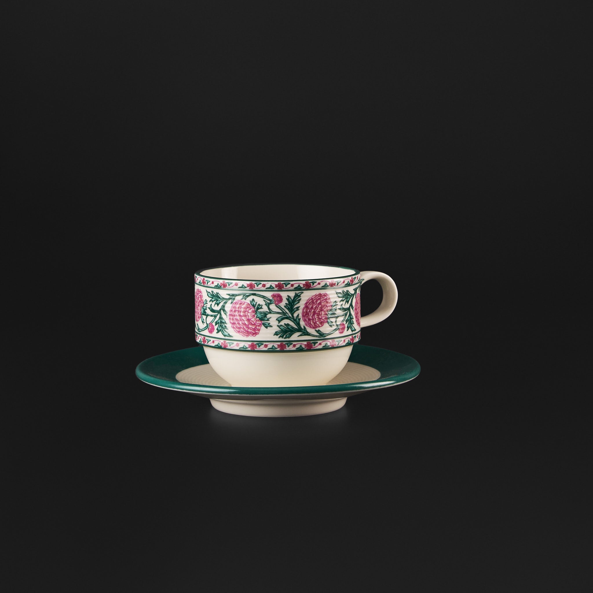 Meesha Mulberry Pink Cup & Saucer Set