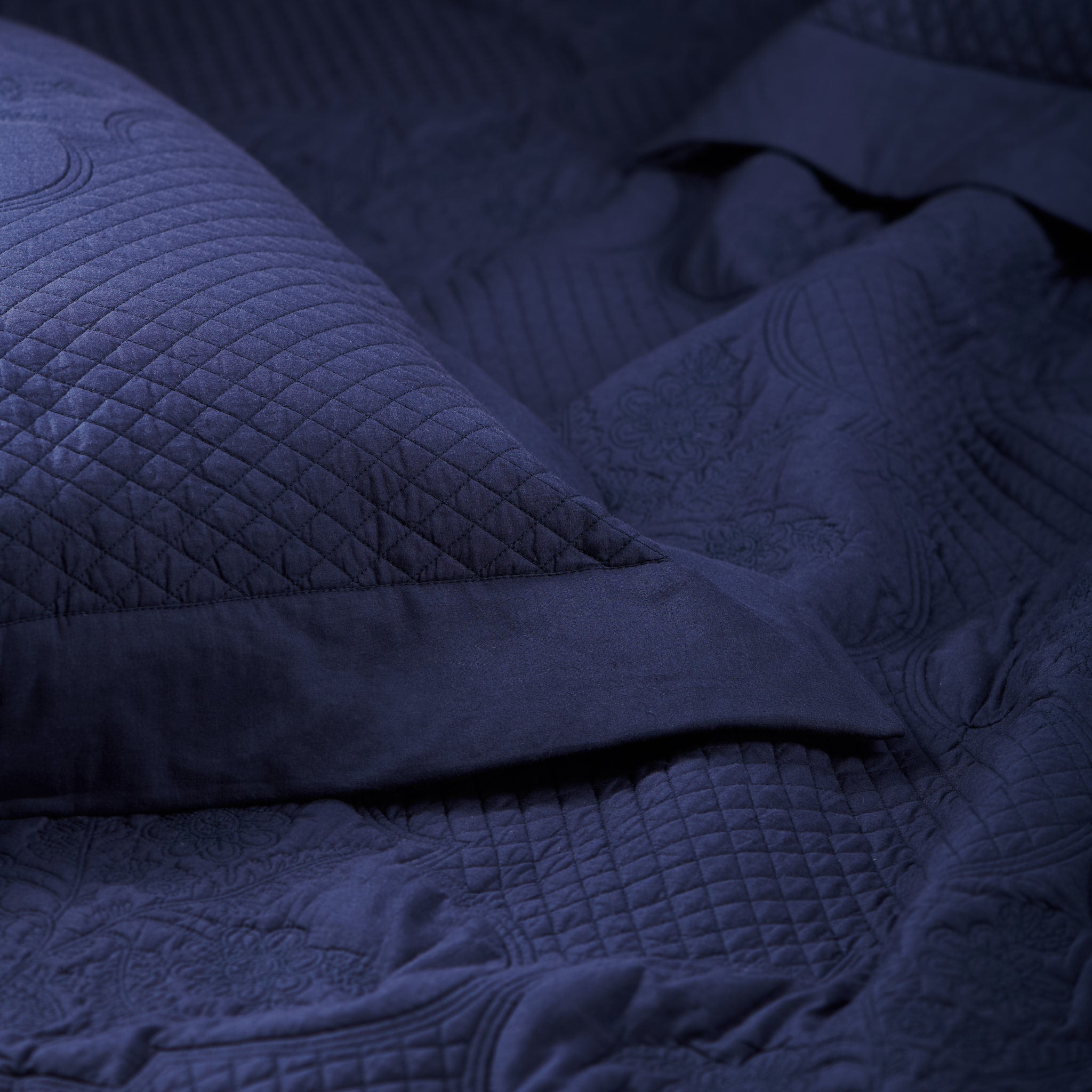 Gulnar Indigo Quilted Pillow Shams