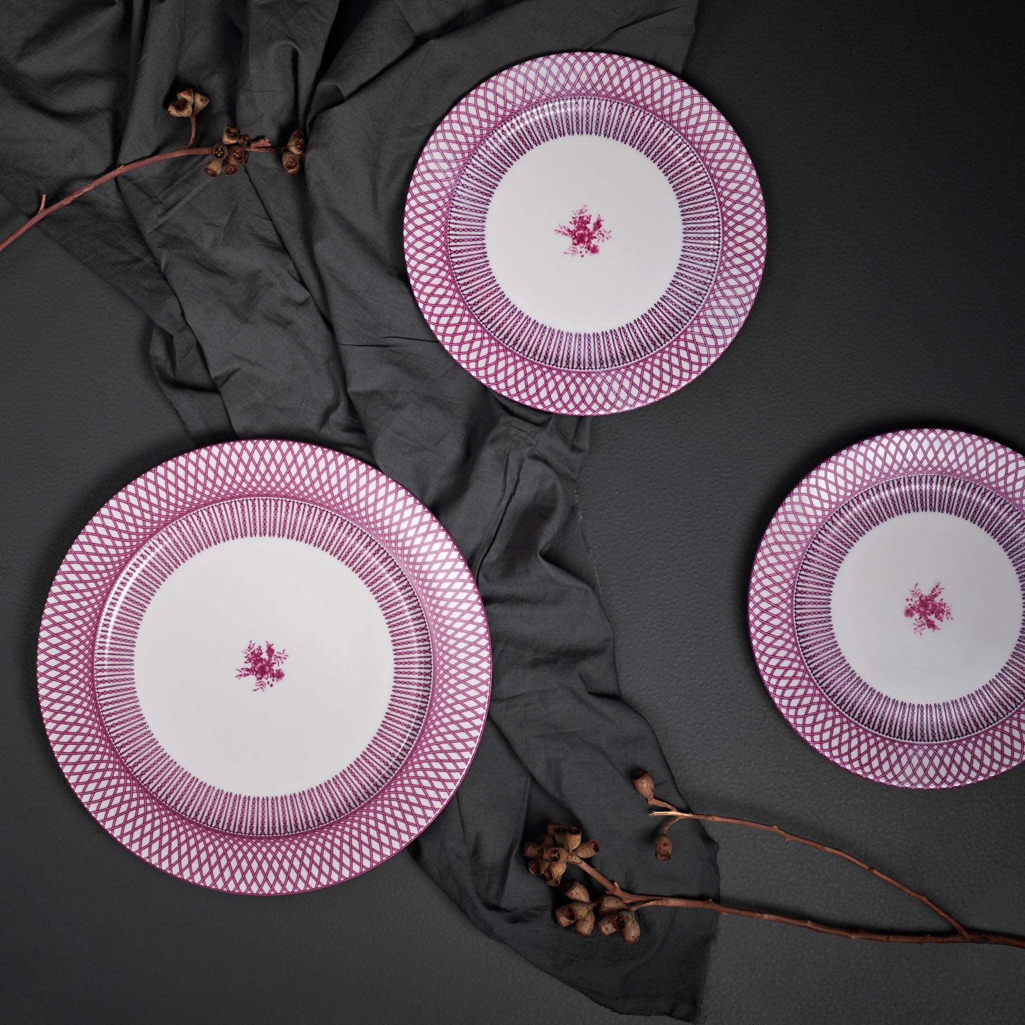 Renata Raspberry Pink Side Plate Set