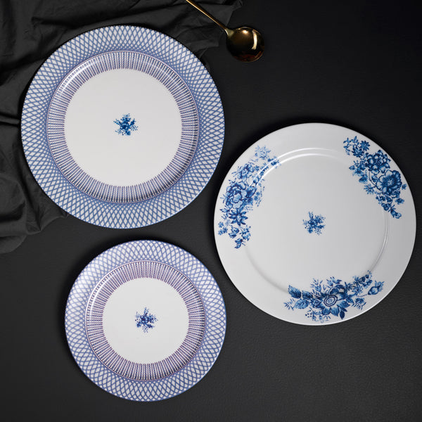 Renata china blue dinner plate set (Set of 2)