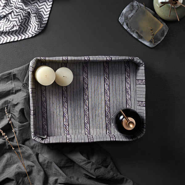 Tula charcoal grey vanity tray