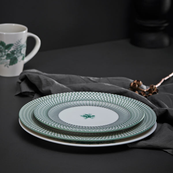 Renata emerald green dinner plate set (Set of 2)