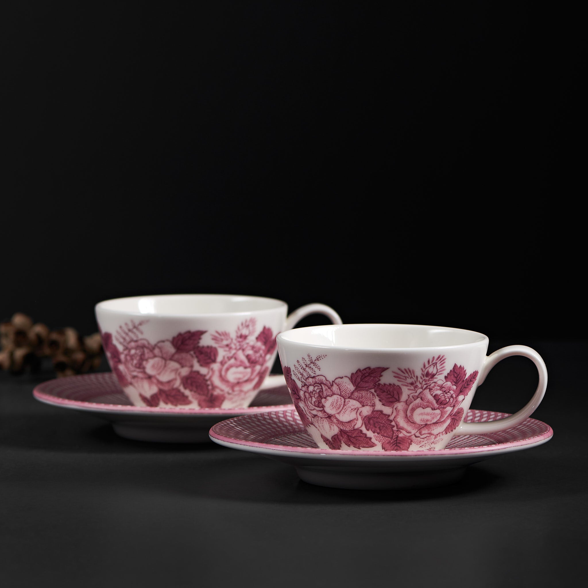 Renata Raspberry Pink Cup & Saucer Set