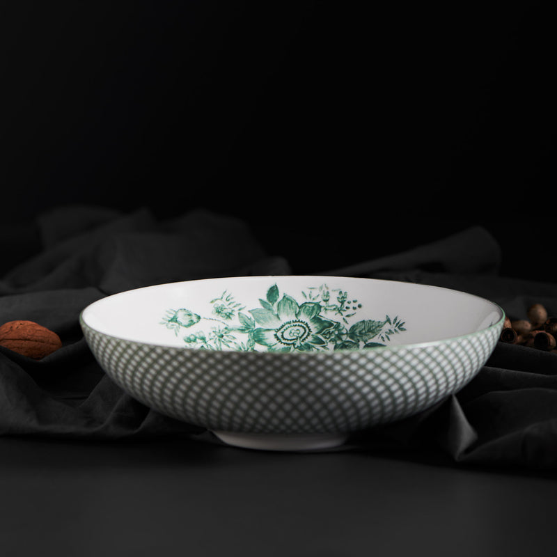 Renata emerald green serving bowl