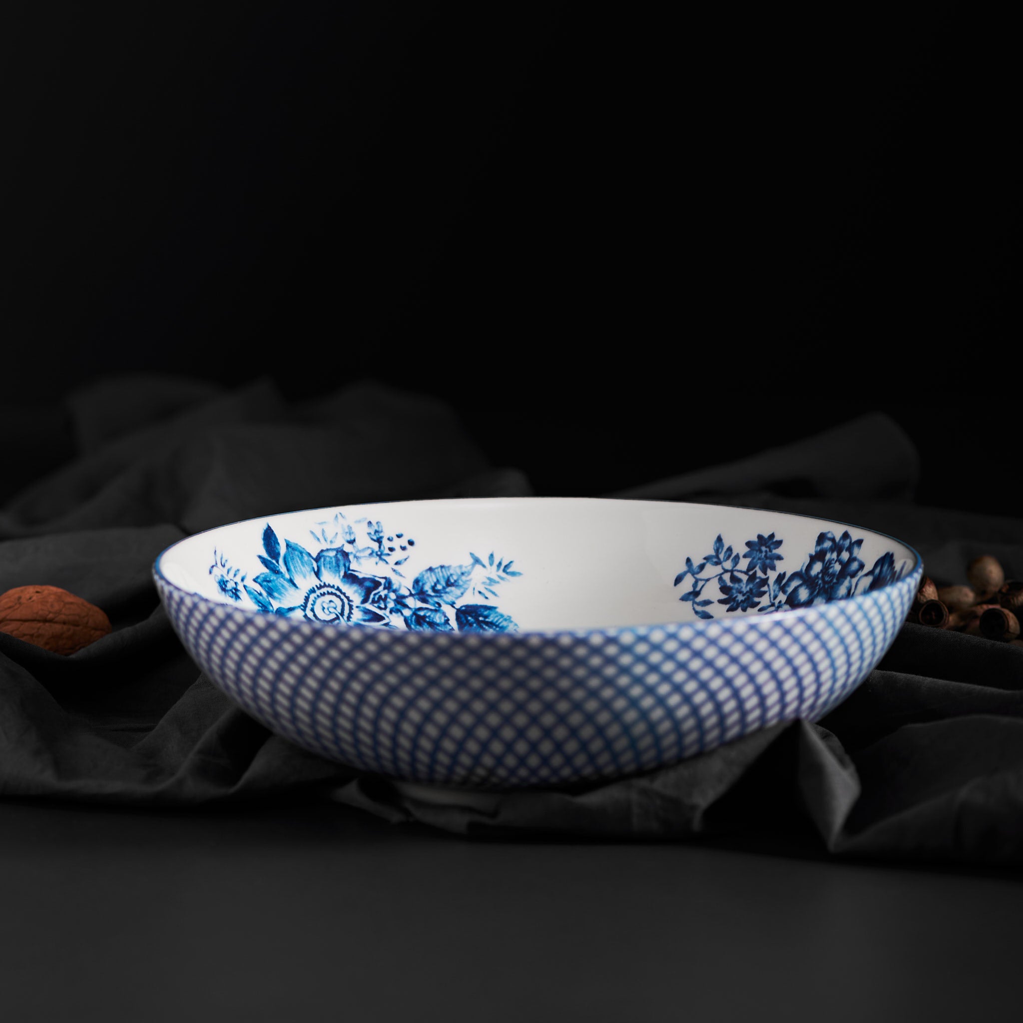 Renata China Blue Serving Bowl