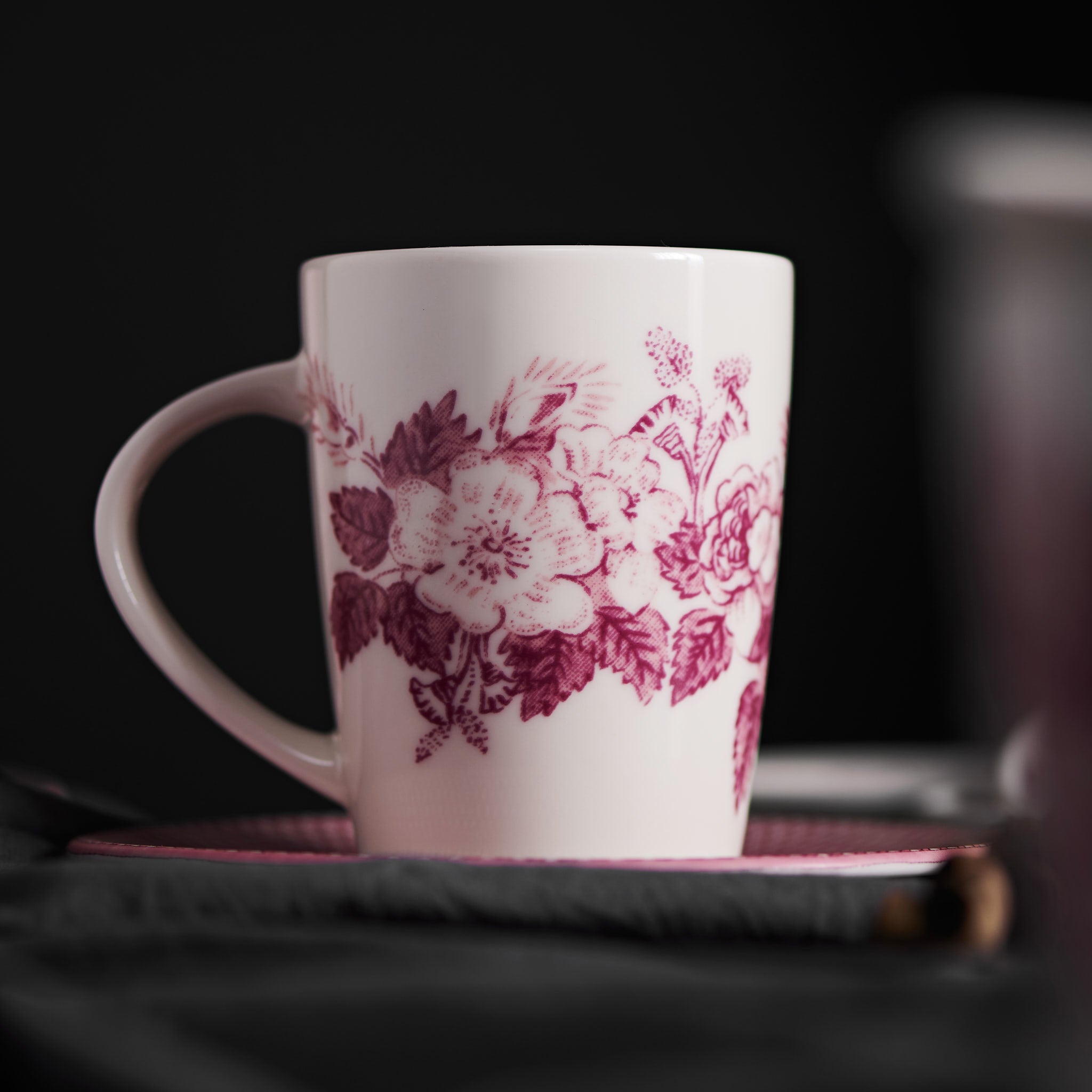 Renata Raspberry Pink Mug & Small Dish Set