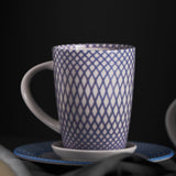 Renata china blue mug & small dish set (Set of 2)