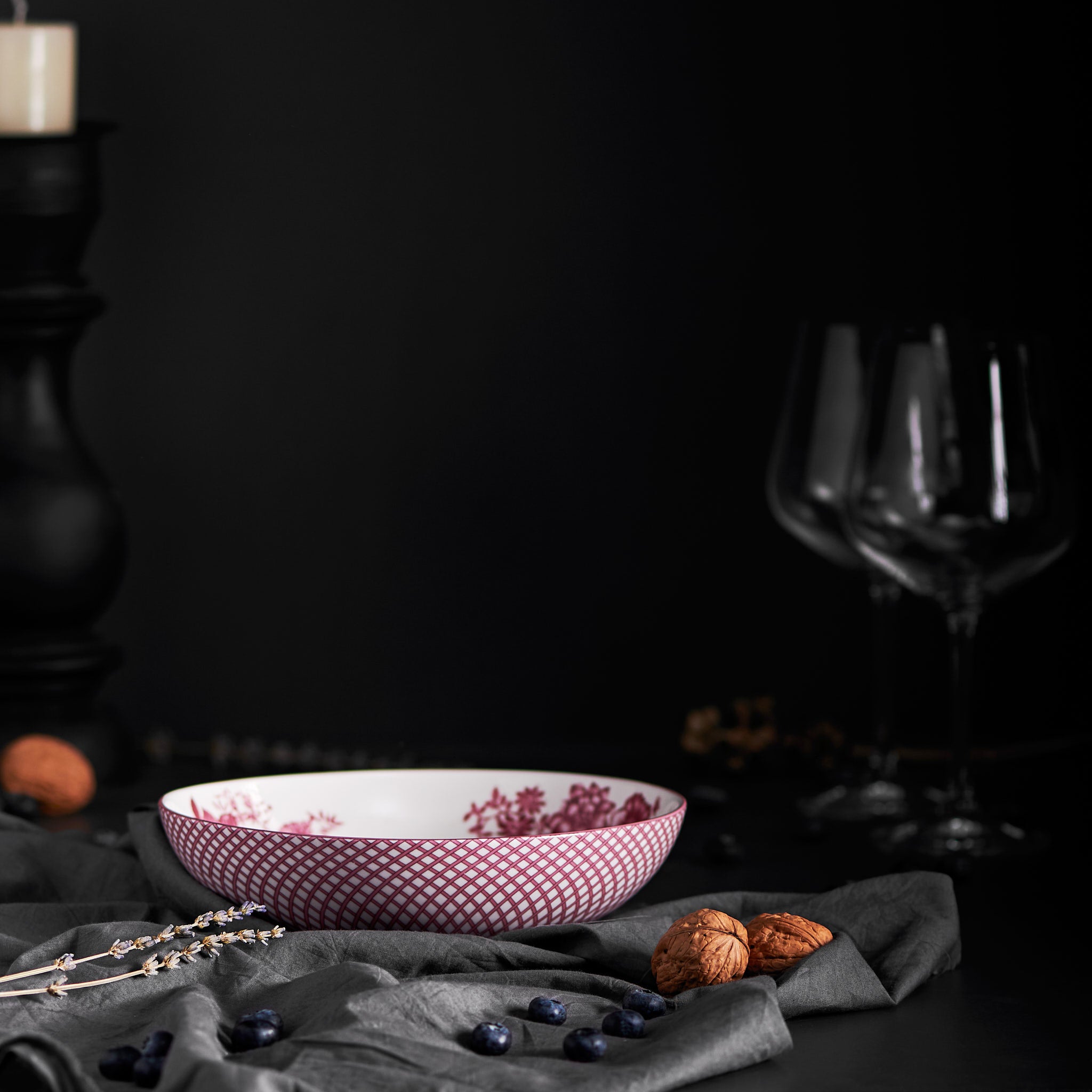 Renata Raspberry Pink Serving Bowl