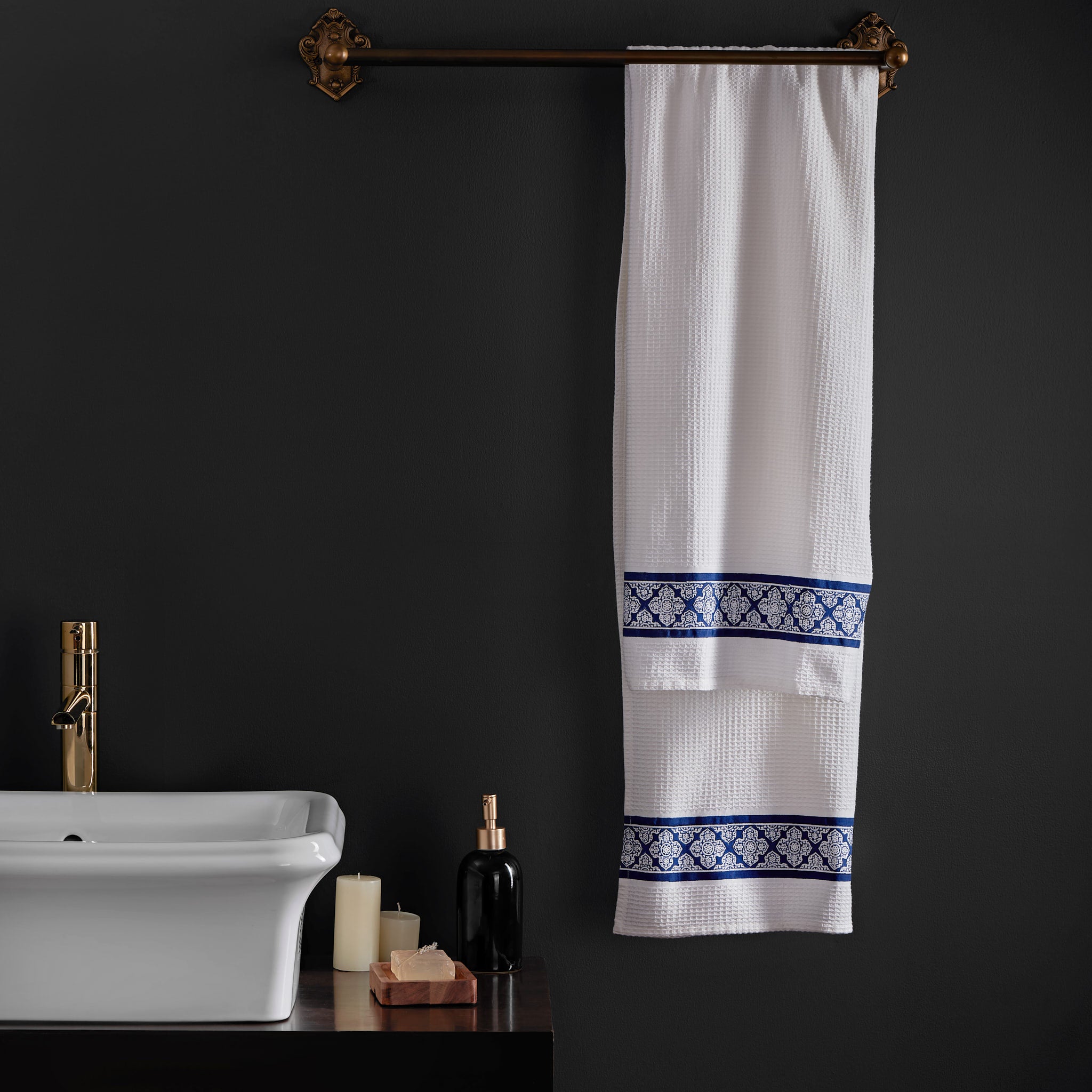 Jali Indigo Bath Towel